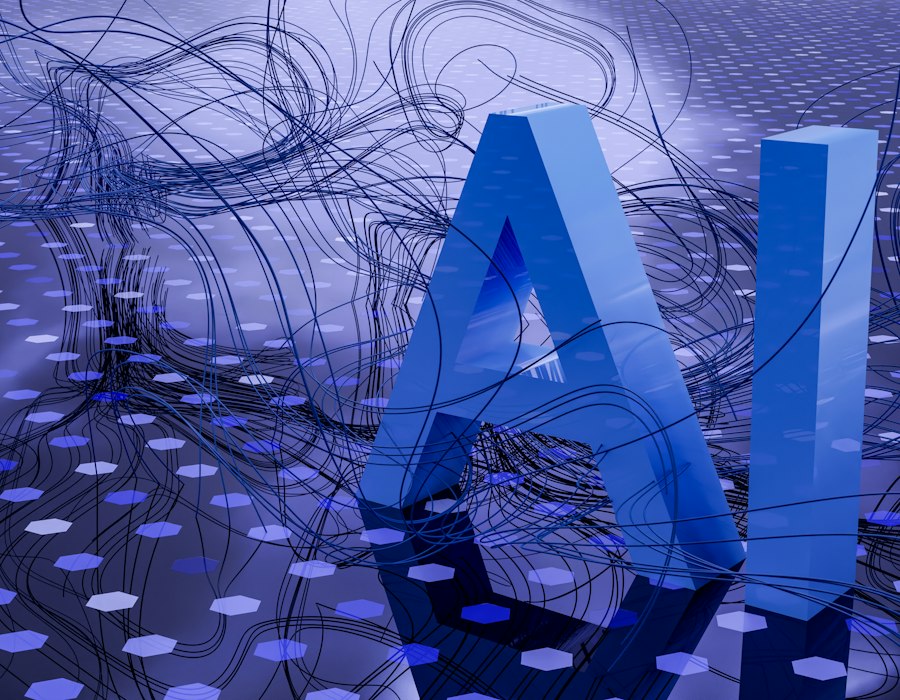 Abstract AI sculpture representing agentic systems